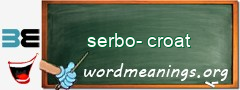 WordMeaning blackboard for serbo-croat